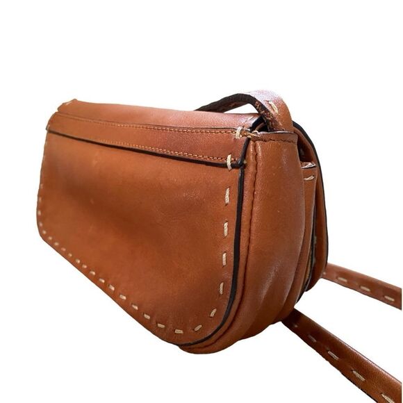 👍🥳 Adrienne Vittadni Womens Brown Inner Zipper Pockets Casual Crossbody Bag - Picture 1 of 10
